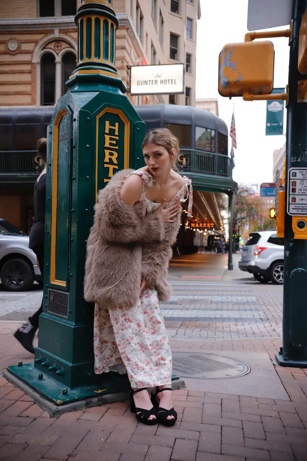 Model in urban setting